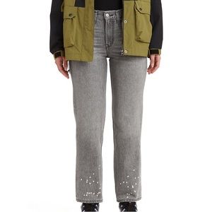 Levi’s Low Pro Splattered Faded Black Jeans